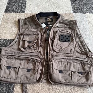 White River Fly Shop Classic Mesh Fly Fishing Vest-  Taupe- XL